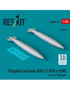 150 gallon fuel tank AERO 1C USN & USMC (2 pcs) for A-4 Skyhawk (3D...