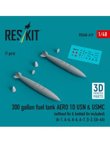 300 gallon fuel tank AERO 1D USN & USMC (without fin & bobtail fin ...