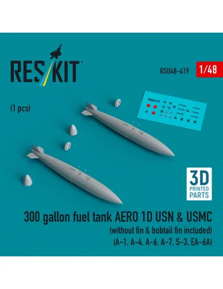 300 gallon fuel tank AERO 1D USN & USMC (without fin & bobtail fin ...