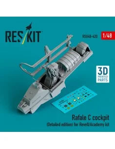 Rafale C cockpit (Detailed edition) for Revell/Academy kit (3D prin...