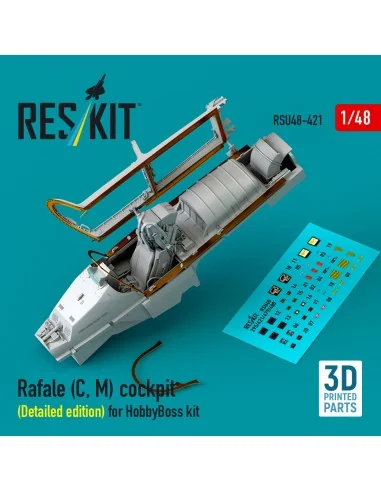 Rafale (C, M) cockpit (Detailed edition) for HobbyBoss kit (3D prin...
