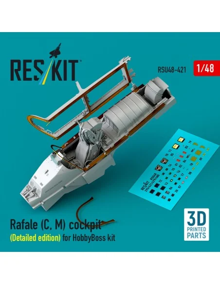 Rafale (C, M) cockpit (Detailed edition) for HobbyBoss kit (3D prin...