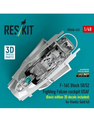 F-16C Block 50/52 Fighting Falcon cockpit USAF (Basic edition 3D de...