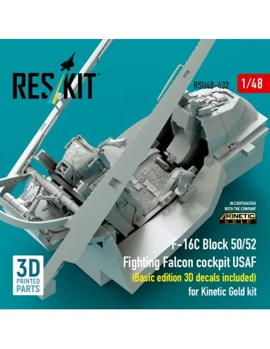 F-16C Block 50/52 Fighting Falcon cockpit USAF (Basic edition 3D de...