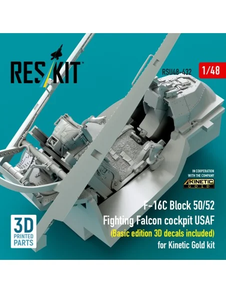 F-16C Block 50/52 Fighting Falcon cockpit USAF (Basic edition 3D de...