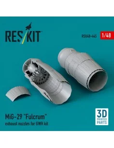MiG-29 Fulcrum exhaust nozzles for GWH kit (3D printed), 1/48 - Res...