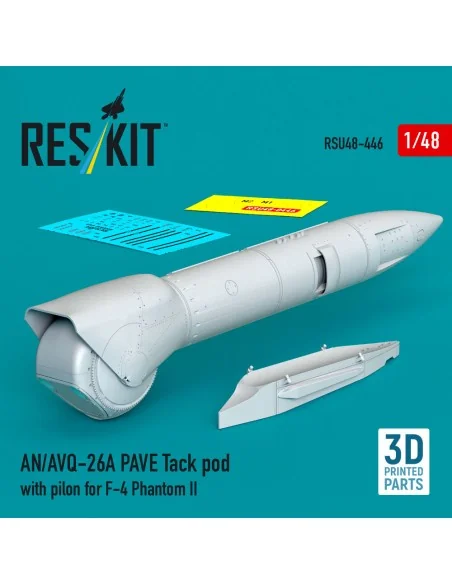 AN/AVQ-26A PAVE Tack pod with pilon for F-4 Phantom II (3D Printed)...
