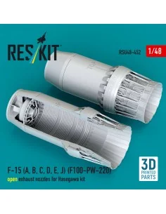 F-15 (A, B, C, D, E, J) (F100-PW-220) open exhaust nozzles for Hase...