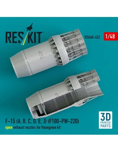 F-15 (A, B, C, D, E, J) (F100-PW-220) open exhaust nozzles for Hase...