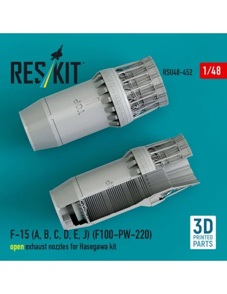 F-15 (A, B, C, D, E, J) (F100-PW-220) open exhaust nozzles for Hase...