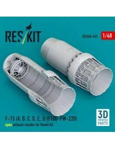 F-15 (A, B, C, D, E, J) (F100-PW-220) open exhaust nozzles for Reve...