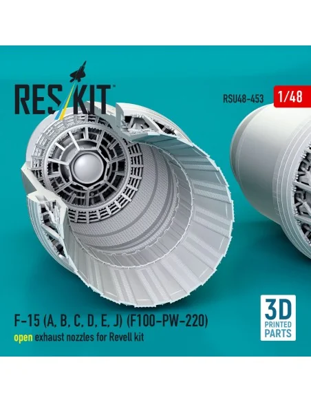 F-15 (A, B, C, D, E, J) (F100-PW-220) open exhaust nozzles for Reve...