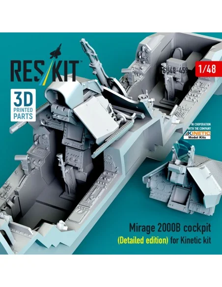 Mirage 2000B cockpit (Detailed edition) for Kinetic kit (3D Printed...