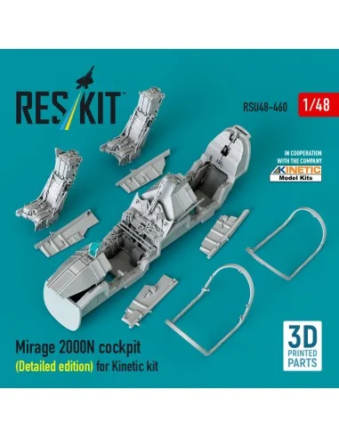 Mirage 2000N cockpit (Detailed edition) for Kinetic kit (3D Printed...