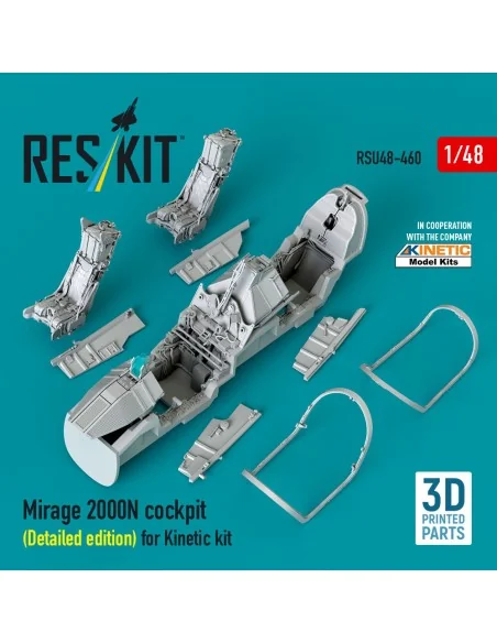 Mirage 2000N cockpit (Detailed edition) for Kinetic kit (3D Printed...