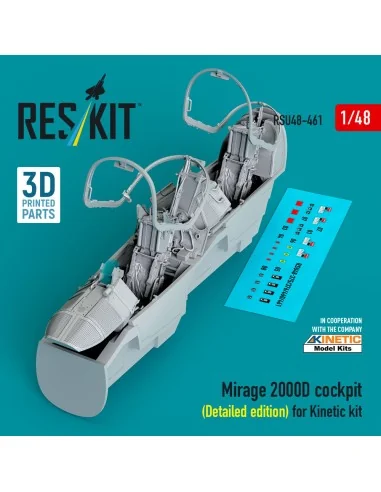 Mirage 2000D cockpit (Detailed edition) for Kinetic kit (3D Printed...