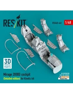 Mirage 2000D cockpit (Detailed edition) for Kinetic kit (3D Printed... 2