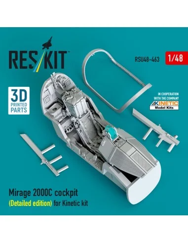 Mirage 2000C cockpit (Detailed edition) for Kinetic kit (3D Printed...