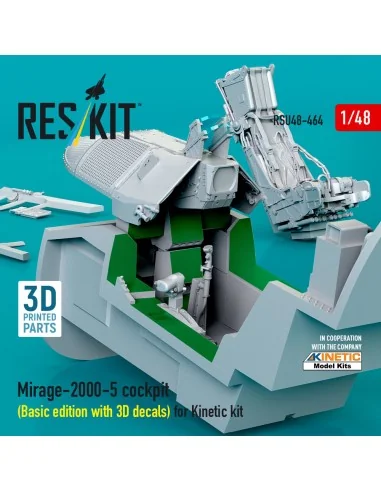 Mirage-2000-5 cockpit (Basic edition with 3D decals) for Kinetic ki...