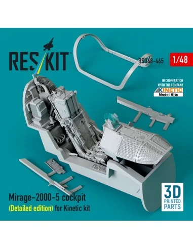 Mirage-2000-5 cockpit (Detailed edition) for Kinetic kit (3D Printe...