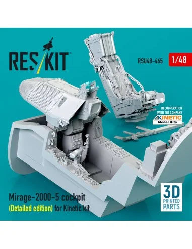 Mirage-2000-5 cockpit (Detailed edition) for Kinetic kit (3D Printe...
