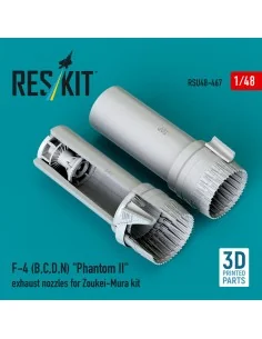 F-4 (B, C, D, N) Phantom II exhaust nozzles for Zoukei-Mura kit (3D...