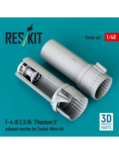 F-4 (B, C, D, N) Phantom II exhaust nozzles for Zoukei-Mura kit (3D...