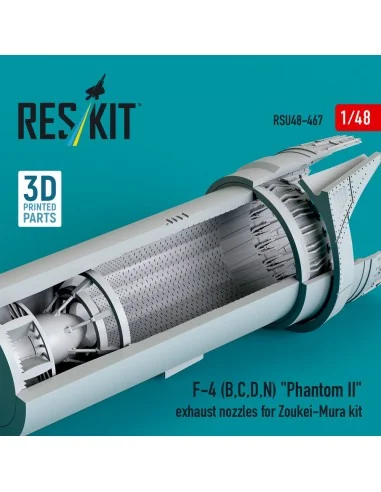 F-4 (B, C, D, N) Phantom II exhaust nozzles for Zoukei-Mura kit (3D...