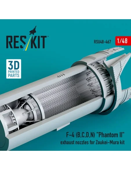 F-4 (B, C, D, N) Phantom II exhaust nozzles for Zoukei-Mura kit (3D...