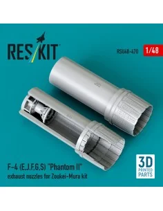 F-4 (E, J, F, G, S) Phantom II exhaust nozzles for Zoukei-Mura kit ...