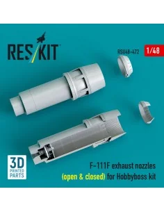 F-111F exhaust nozzles (open & closed) for Hobbyboss kit (3D Printe...
