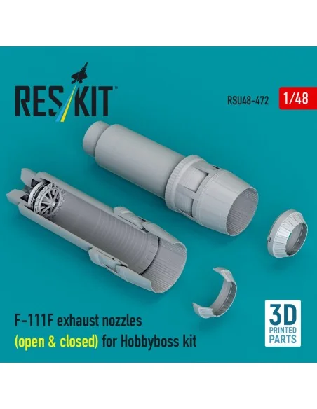 F-111F exhaust nozzles (open & closed) for Hobbyboss kit (3D Printe...