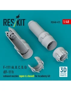 F-111 (A, B, C, D, E) (EF-111) exhaust nozzles (open & closed) for ...