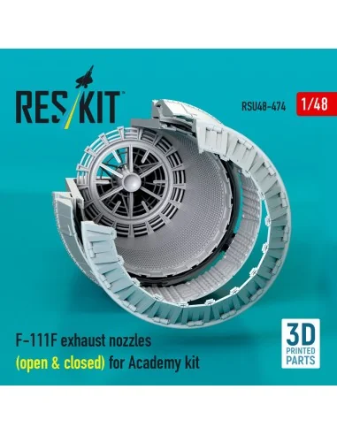 [NO_DESC] F-111F exhaust nozzles (open & closed) for Academy kit (3...