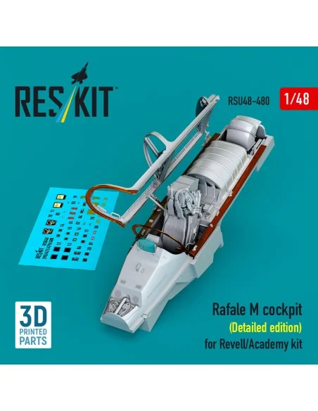 Rafale M cockpit (Detailed edition) for Revell/Academy kit (3D prin...