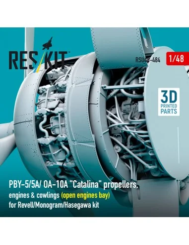 PBY-5/5A/ OA-10A Catalina propellers, engines & cowlings (open engi...