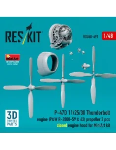P-47D 11/25/30 Thunderbolt propeller (3 pcs), engine (P&W R-2800-59... 2