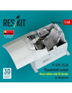 P-47D-25, 26 Thunderbolt cockpit (Basic edition with 3D decals) for...