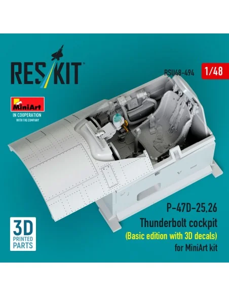 P-47D-25, 26 Thunderbolt cockpit (Basic edition with 3D decals) for...