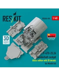 P-47D-25, 26 Thunderbolt cockpit (Basic edition with 3D decals) for... 2