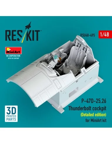 P-47D-25, 26 Thunderbolt cockpit (Detailed edition) for MiniArt kit...