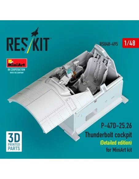 P-47D-25, 26 Thunderbolt cockpit (Detailed edition) for MiniArt kit...