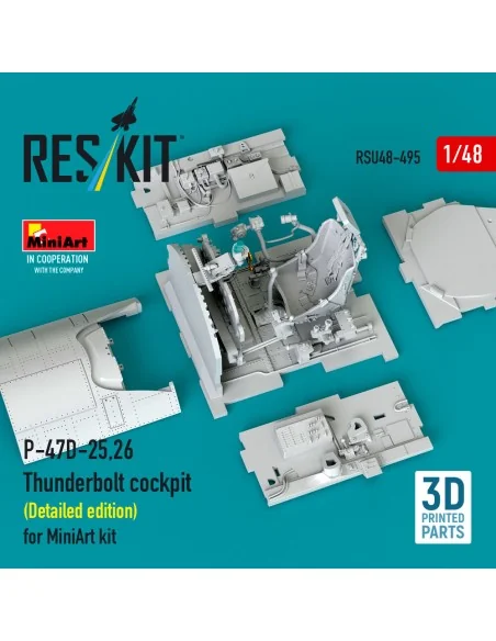 P-47D-25, 26 Thunderbolt cockpit (Detailed edition) for MiniArt kit...