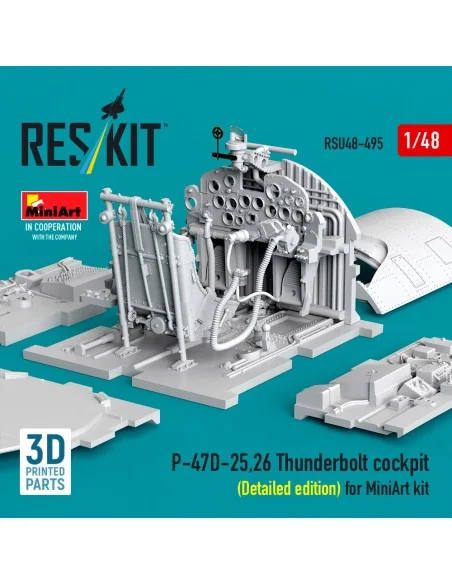 P-47D-25, 26 Thunderbolt cockpit (Detailed edition) for MiniArt kit...