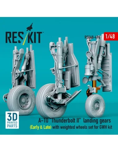 A-10 Thunderbolt II landing gears (Early & Late) with weighted whee...