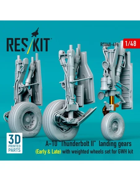 A-10 Thunderbolt II landing gears (Early & Late) with weighted whee...