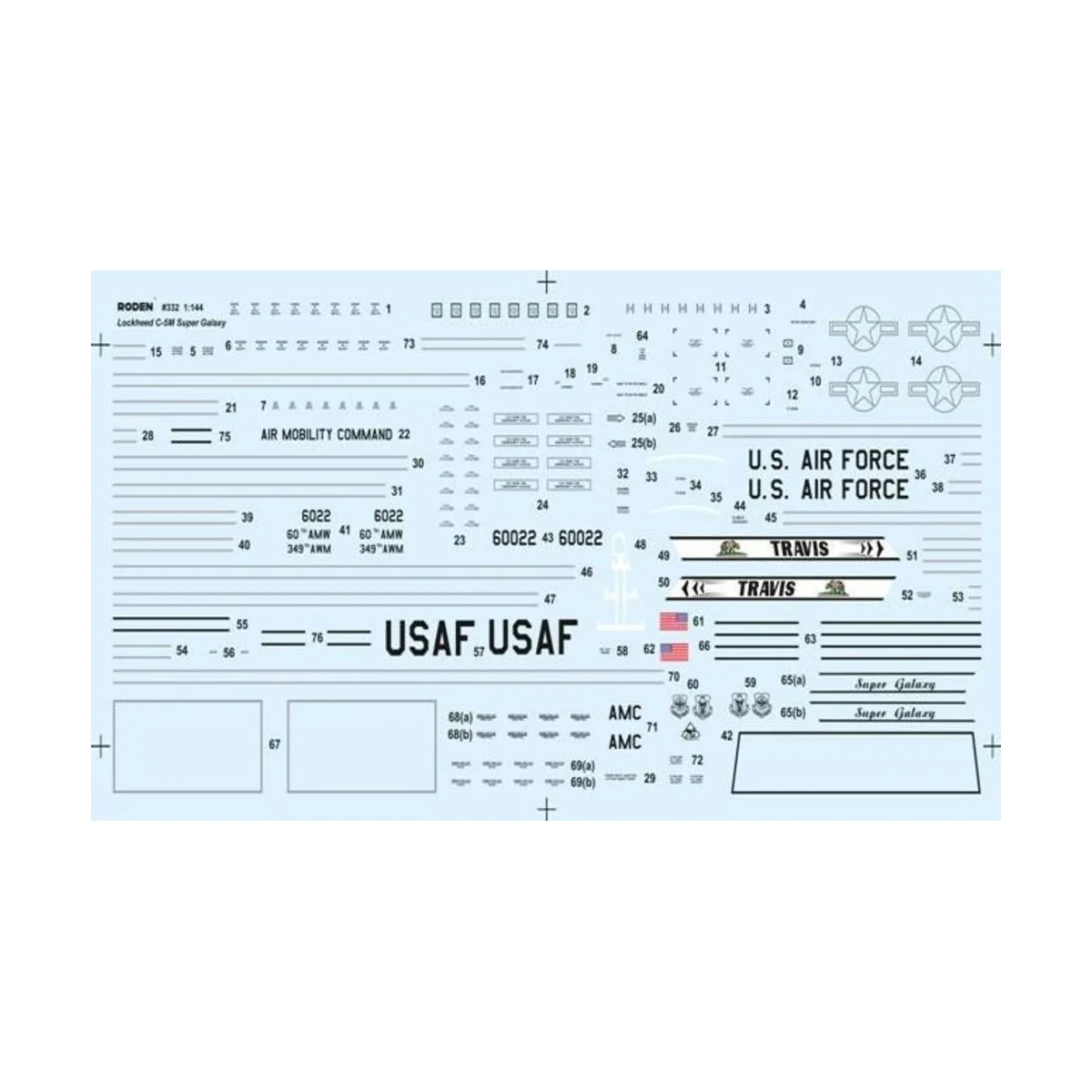Lockheed C-5M Super Galaxy, 1/144 - Roden 332