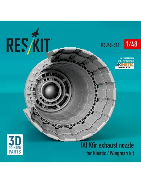 IAI Kfir exhaust nozzle for Kinetic / Wingman kit (3D Printed), 1/4...