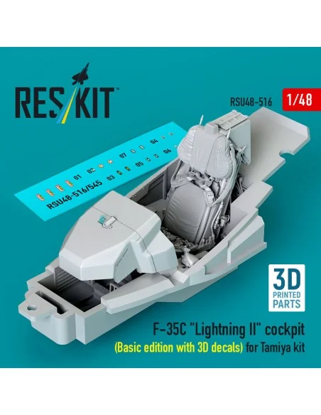 F-35C Lightning II cockpit (Basic edition with 3D decals) for Tamiy...