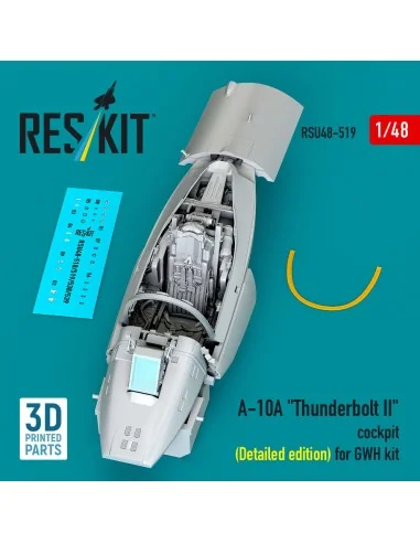 A-10A Thunderbolt II cockpit (Detailed edition) for GWH kit (3D Pri...
